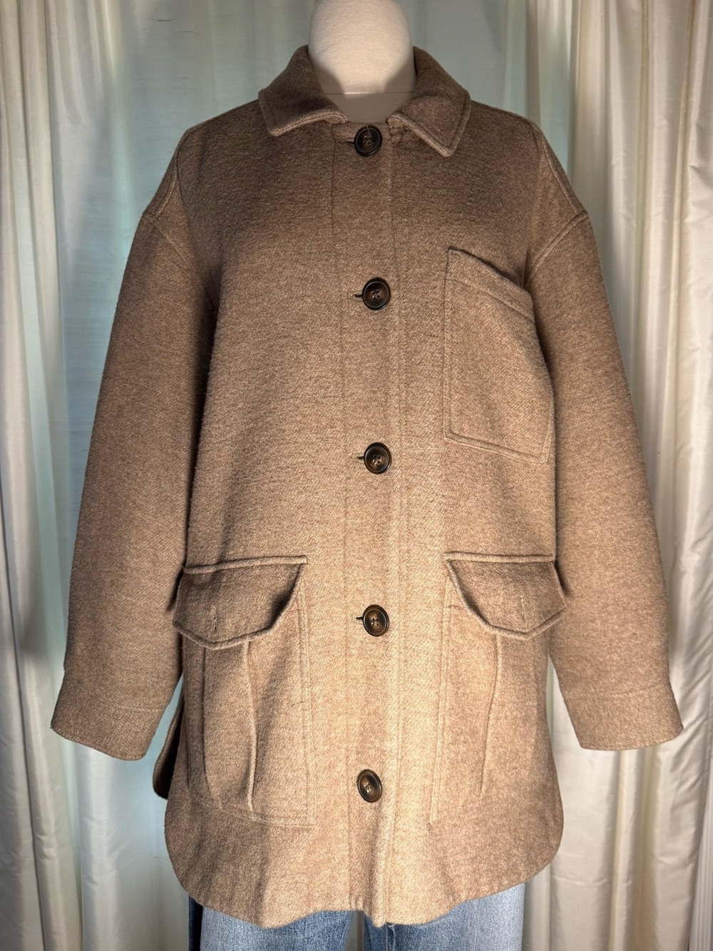 Madewell Relaxed Belrose Coat in Camel - Picture 6 of 12
